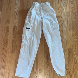 Urban Outfitters Cream Cargo Pants
